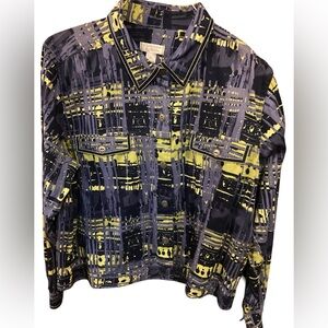Christopher & Banks, long sleeve cotton lightweight jacket size XL
